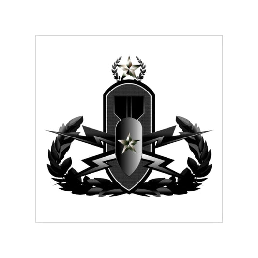 EOD Crab Transparent Outdoor Stickers, Square, 1pc