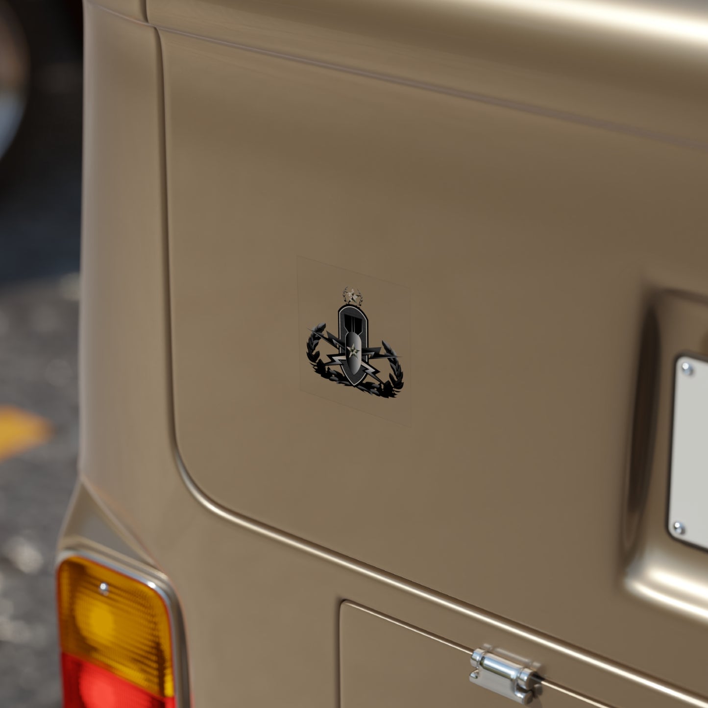 EOD Crab Transparent Outdoor Stickers, Square, 1pc