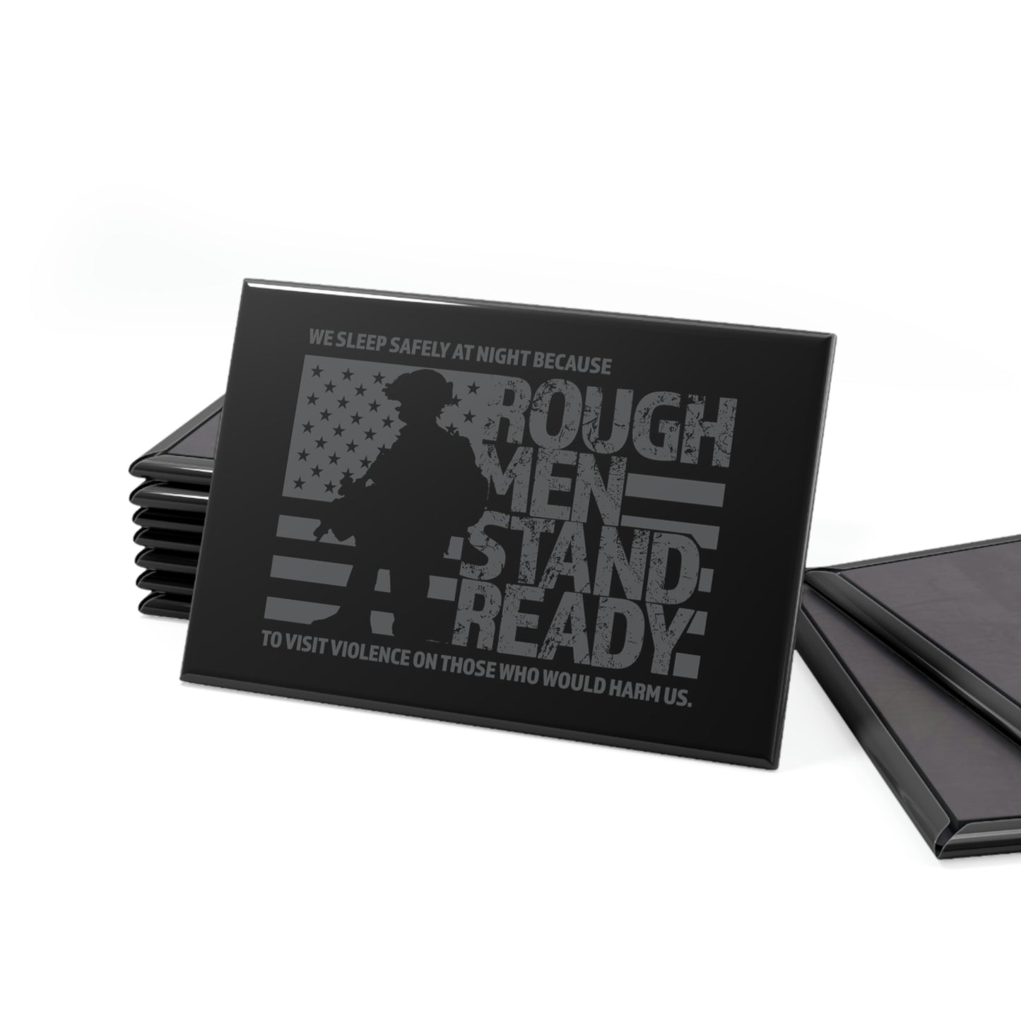 Rough Men Stand Ready Magnet, Rectangle (1 & 10 pcs)