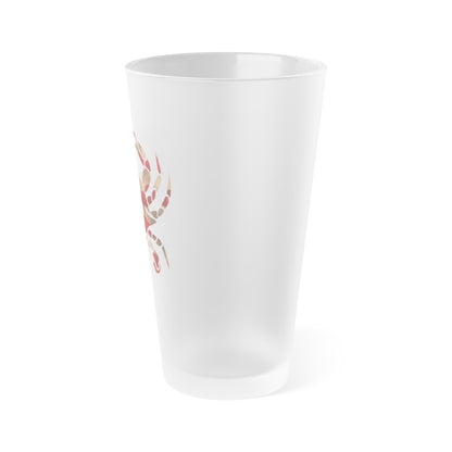 Frosted Pint Glass, 16oz - USA Crab