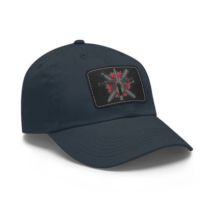 Bombs Brains and Bullets Hat with Leather Patch (Rectangle)