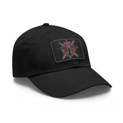 Bombs Brains and Bullets Hat with Leather Patch (Rectangle)