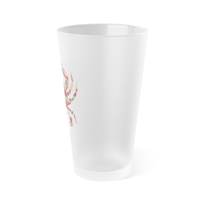 Frosted Pint Glass, 16oz - USA Crab
